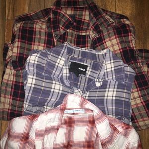 Bundle of FOUR flannel shirts
